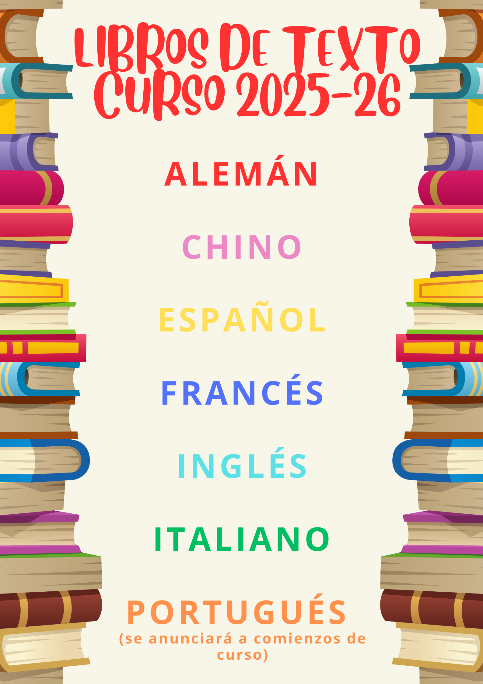 LIBROS DE TEXTO 2025-2026 LIBROS DE TEXTO 2025-2026