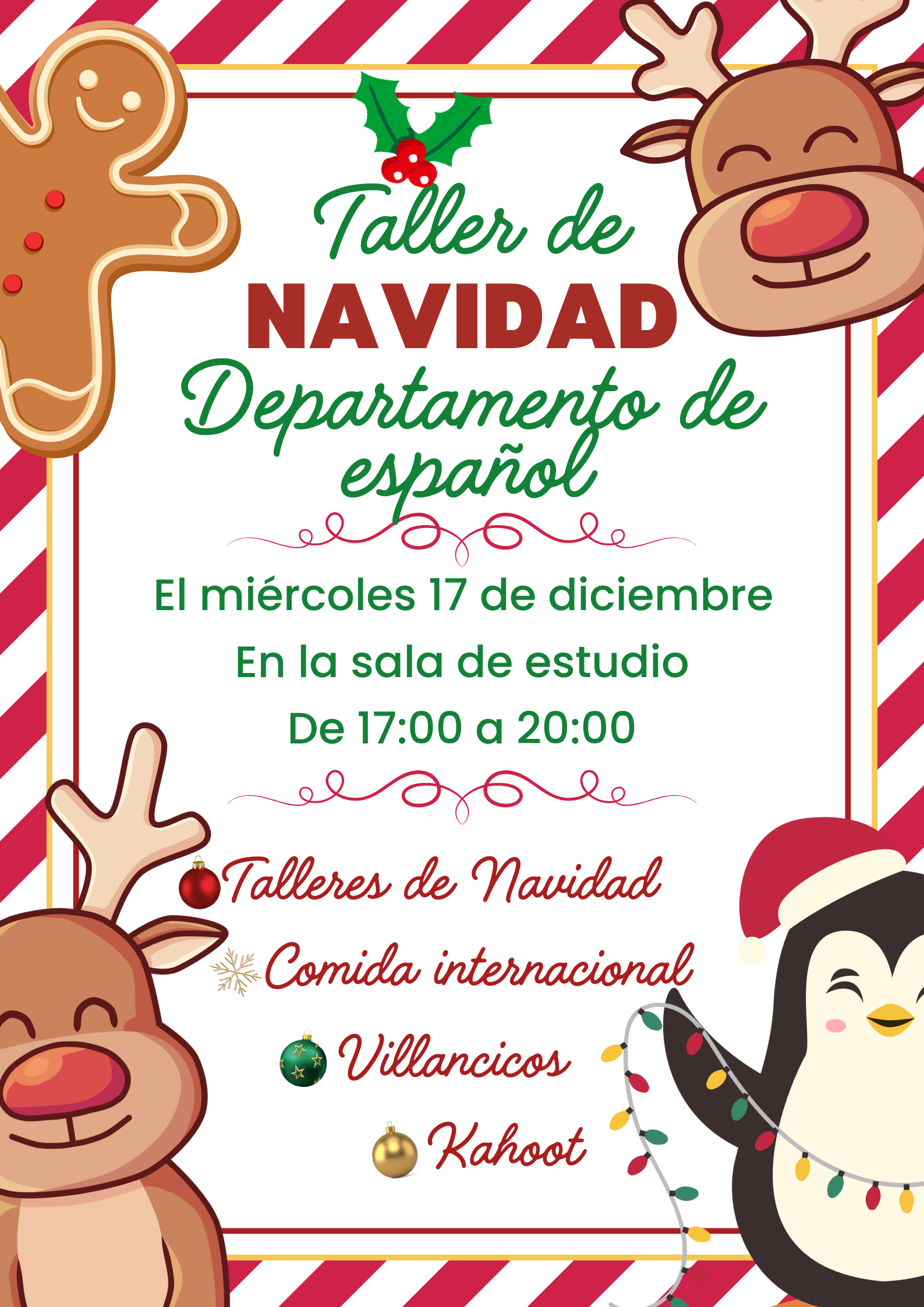 Taller navideño español 2025