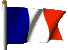 Bandera con asta Francia gif