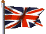 Bandera con asta Inglaterra gif