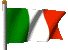 Bandera con asta Italia gif
